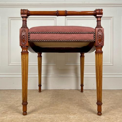 fig 1. Irish Dressing Table Stool - J Hicks, Dublin