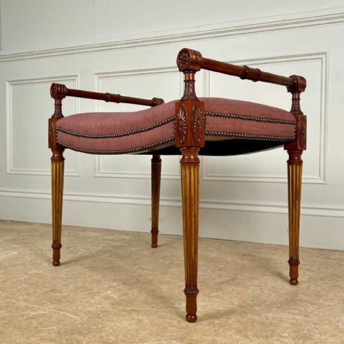 fig 2. Irish Dressing Table Stool - J Hicks, Dublin