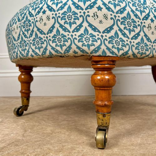 19TH C HOWARD SONS SLIPPER CHAIR - ADDITIONAL PHOTO 1