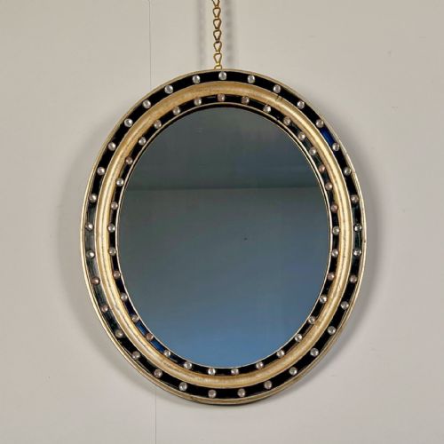 19th Irish Giltwood Oval Mirror