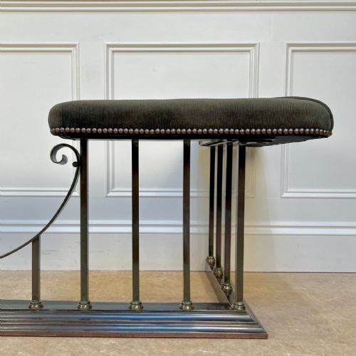 fig 2. Edwardian Brass And Velvet Cord Club Fender By Maple & Co