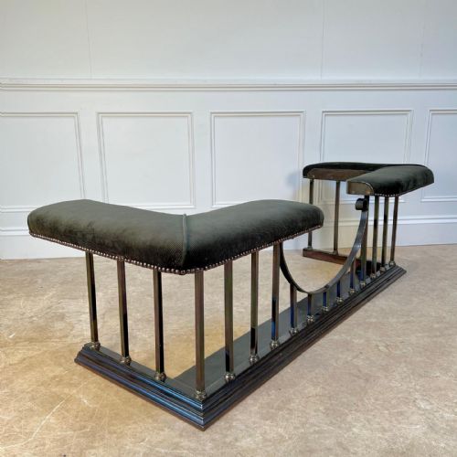fig 3. Edwardian Brass And Velvet Cord Club Fender By Maple & Co
