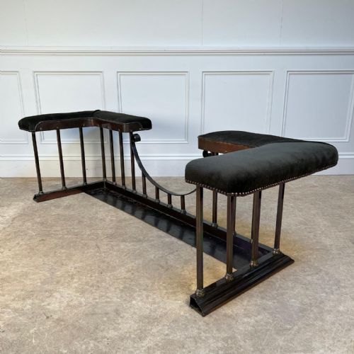 fig 4. Edwardian Brass And Velvet Cord Club Fender By Maple & Co
