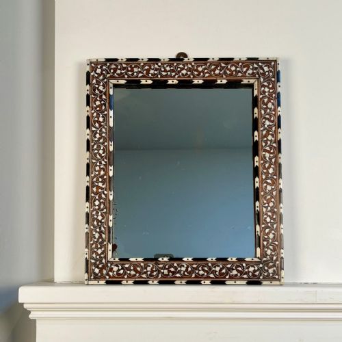 19th C Bone Inlaid Hoshiarpur Mirror