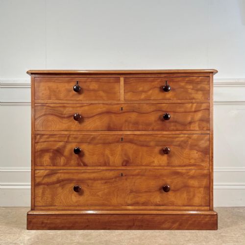 19th C Satin Birch Chest of Drawers by Gillows