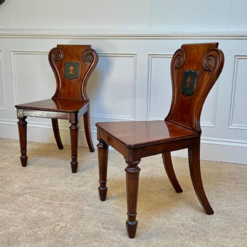 PAIR OF BEAUTIFUL GILLOWS REGENCY HALL CHAIRS - ADDITIONAL PHOTO 4