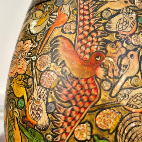 EARLY 20TH C KASHMIRI LIDDED POT - ADDITIONAL PHOTO 2