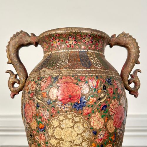 19TH C KASHMIRI VASE - ADDITIONAL PHOTO 1