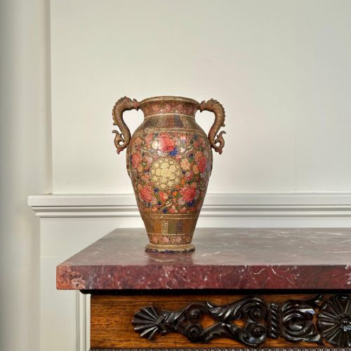 19TH C KASHMIRI VASE - ADDITIONAL PHOTO 3