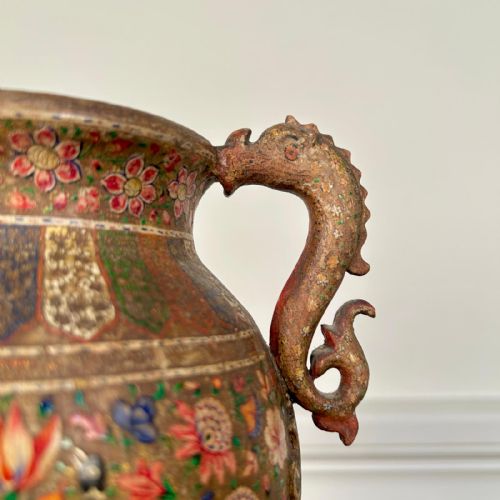 19TH C KASHMIRI VASE - ADDITIONAL PHOTO 4