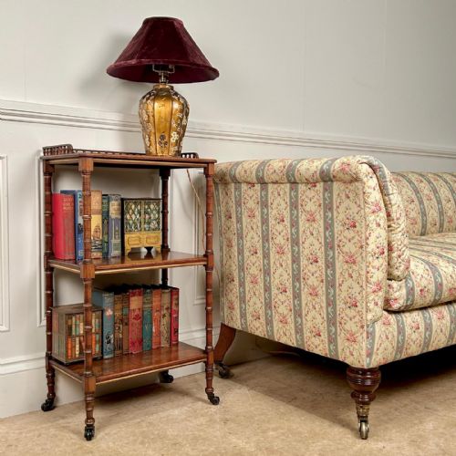 FINE 19TH C DIMINUTIVE WALNUT ETAGERE - ADDITIONAL PHOTO 4