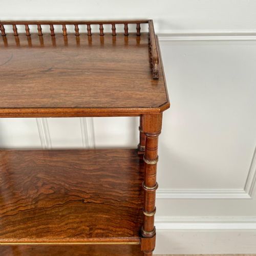 FINE 19TH C DIMINUTIVE WALNUT ETAGERE - ADDITIONAL PHOTO 5