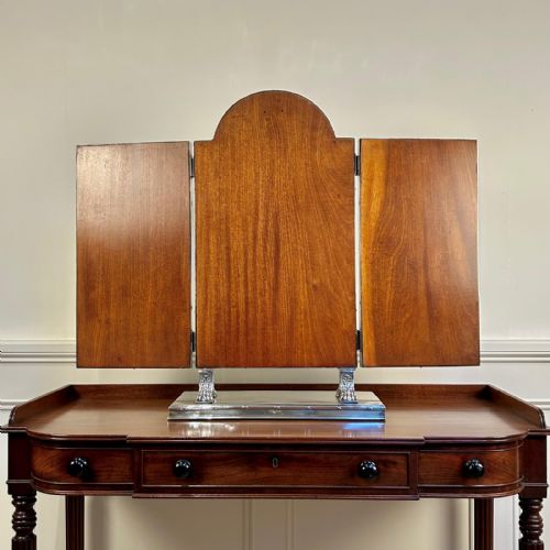 FINE QUALITY SILVER TRIPTYCH DRESSING TABLE MIRROR - ADDITIONAL PHOTO 3