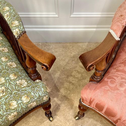 BEAUTIFUL PAIR SAVILLE ARMCHAIRS BY GILLOWS - ADDITIONAL PHOTO 2