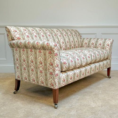 SMALL HOWARD SONS WALNUT SOFA - ADDITIONAL PHOTO 1
