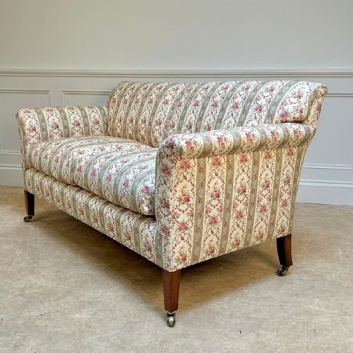 SMALL HOWARD SONS WALNUT SOFA - ADDITIONAL PHOTO 3
