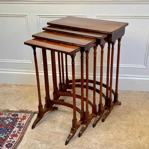 A SET OF REGENCY ROSEWOOD QUARTETTO TABLES - ADDITIONAL PHOTO 1