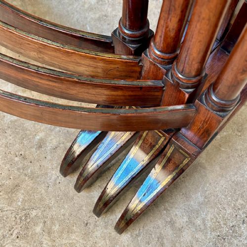 A SET OF REGENCY ROSEWOOD QUARTETTO TABLES - ADDITIONAL PHOTO 3