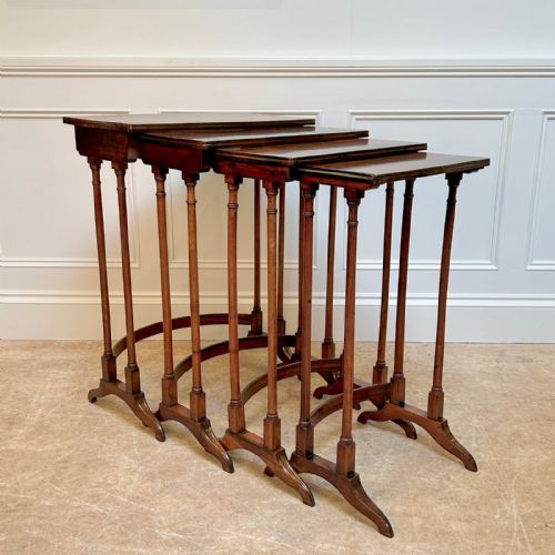 A SET OF REGENCY ROSEWOOD QUARTETTO TABLES - ADDITIONAL PHOTO 4