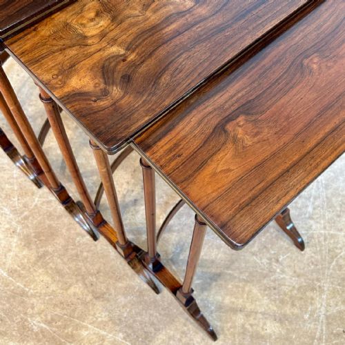 A SET OF REGENCY ROSEWOOD QUARTETTO TABLES - ADDITIONAL PHOTO 6