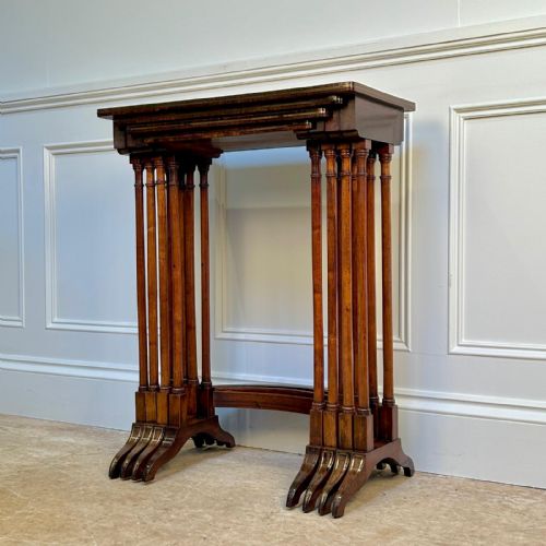 A SET OF REGENCY ROSEWOOD QUARTETTO TABLES - ADDITIONAL PHOTO 7