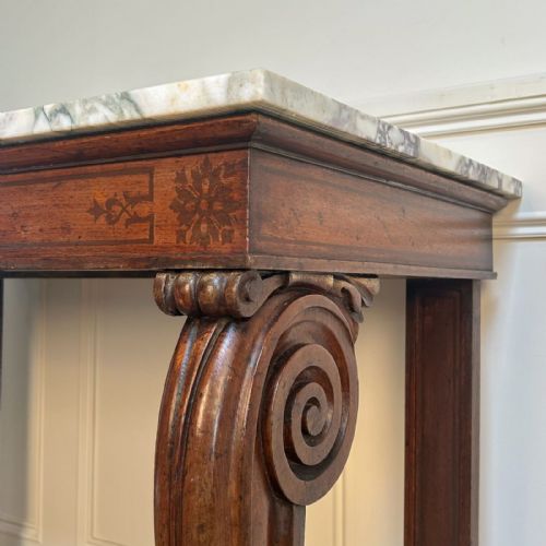 BEAUTIFUL REGENCY OAK MARBLE CONSOLE TABLE - ADDITIONAL PHOTO 1