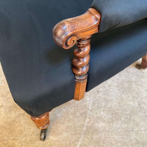 19TH C OPEN ARMCHAIR BY HINDLEY SONS - ADDITIONAL PHOTO 1