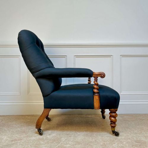 19TH C OPEN ARMCHAIR BY HINDLEY SONS - ADDITIONAL PHOTO 2