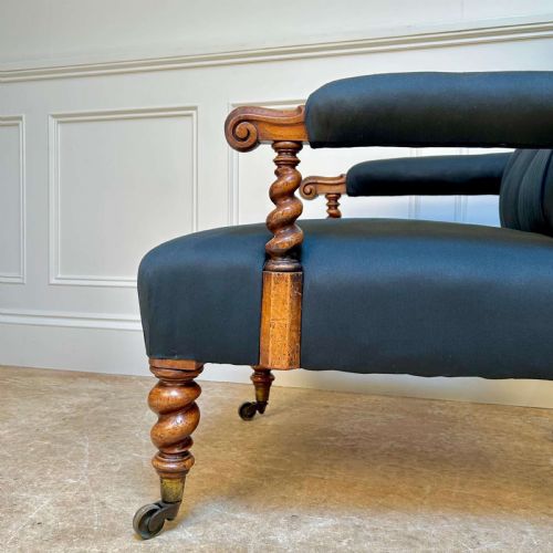 19TH C OPEN ARMCHAIR BY HINDLEY SONS - ADDITIONAL PHOTO 3