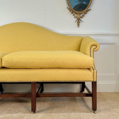 18TH C MAHOGANY CAMEL BACK SOFA - ADDITIONAL PHOTO 1