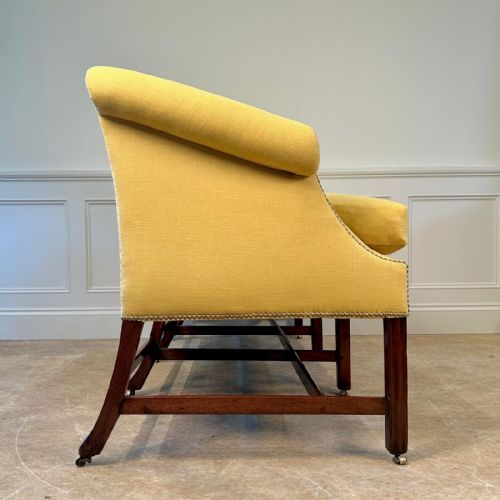 18TH C MAHOGANY CAMEL BACK SOFA - ADDITIONAL PHOTO 3
