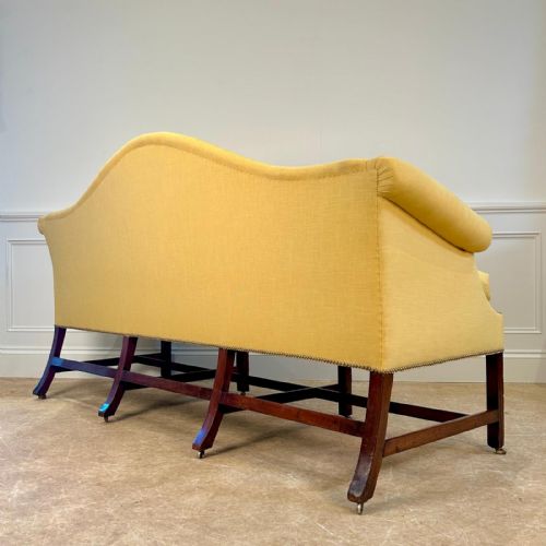 18TH C MAHOGANY CAMEL BACK SOFA - ADDITIONAL PHOTO 5