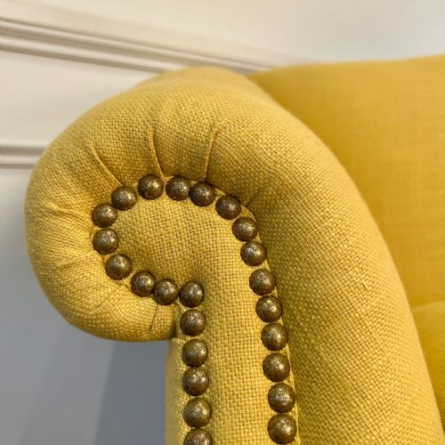18TH C MAHOGANY CAMEL BACK SOFA - ADDITIONAL PHOTO 6