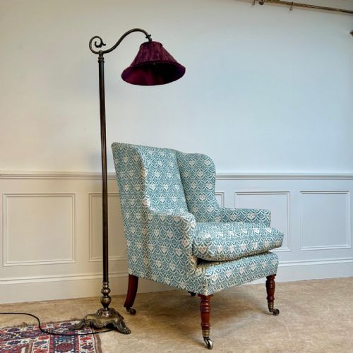 A SET OF 3 PATINATED BRASS FLOOR LAMPS - ADDITIONAL PHOTO 2