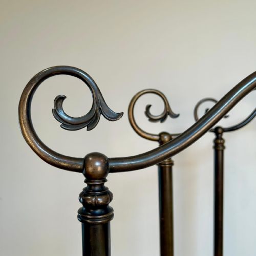 A SET OF 3 PATINATED BRASS FLOOR LAMPS - ADDITIONAL PHOTO 5