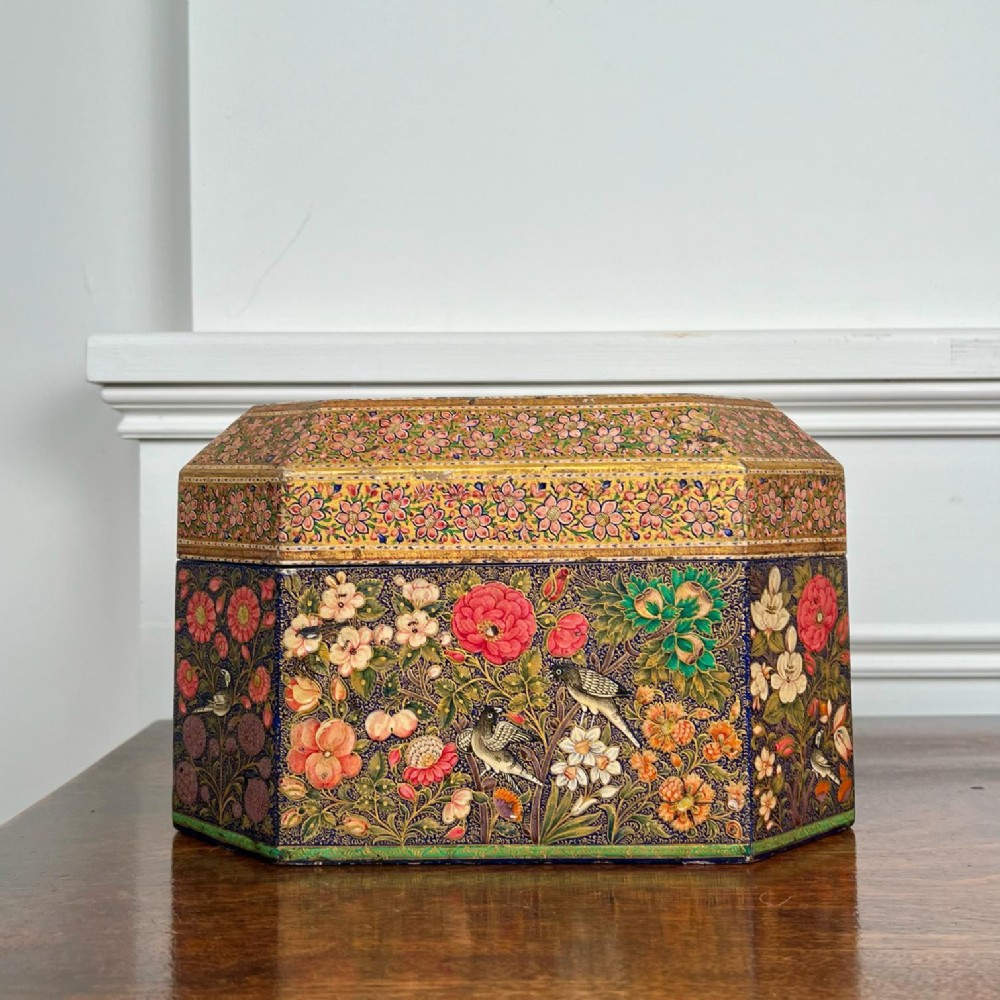 A Rare Late 19th C Kashmiri Tea Caddy