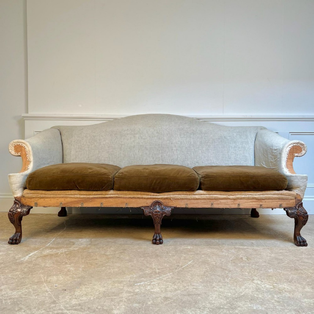 Shapely Edwardian Camel Back Sofa