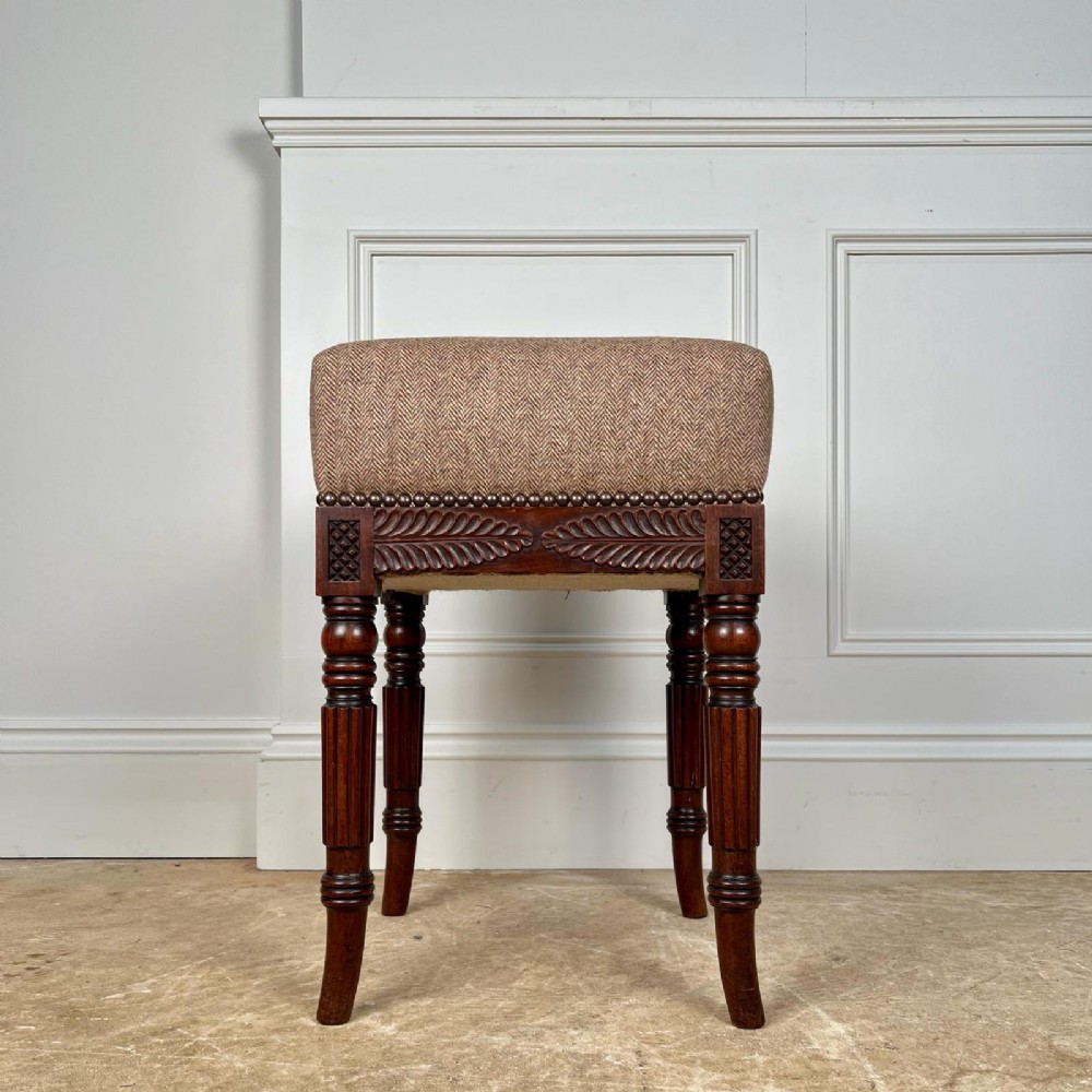 Beautiful George IV Mahogany Dressing Table Stool