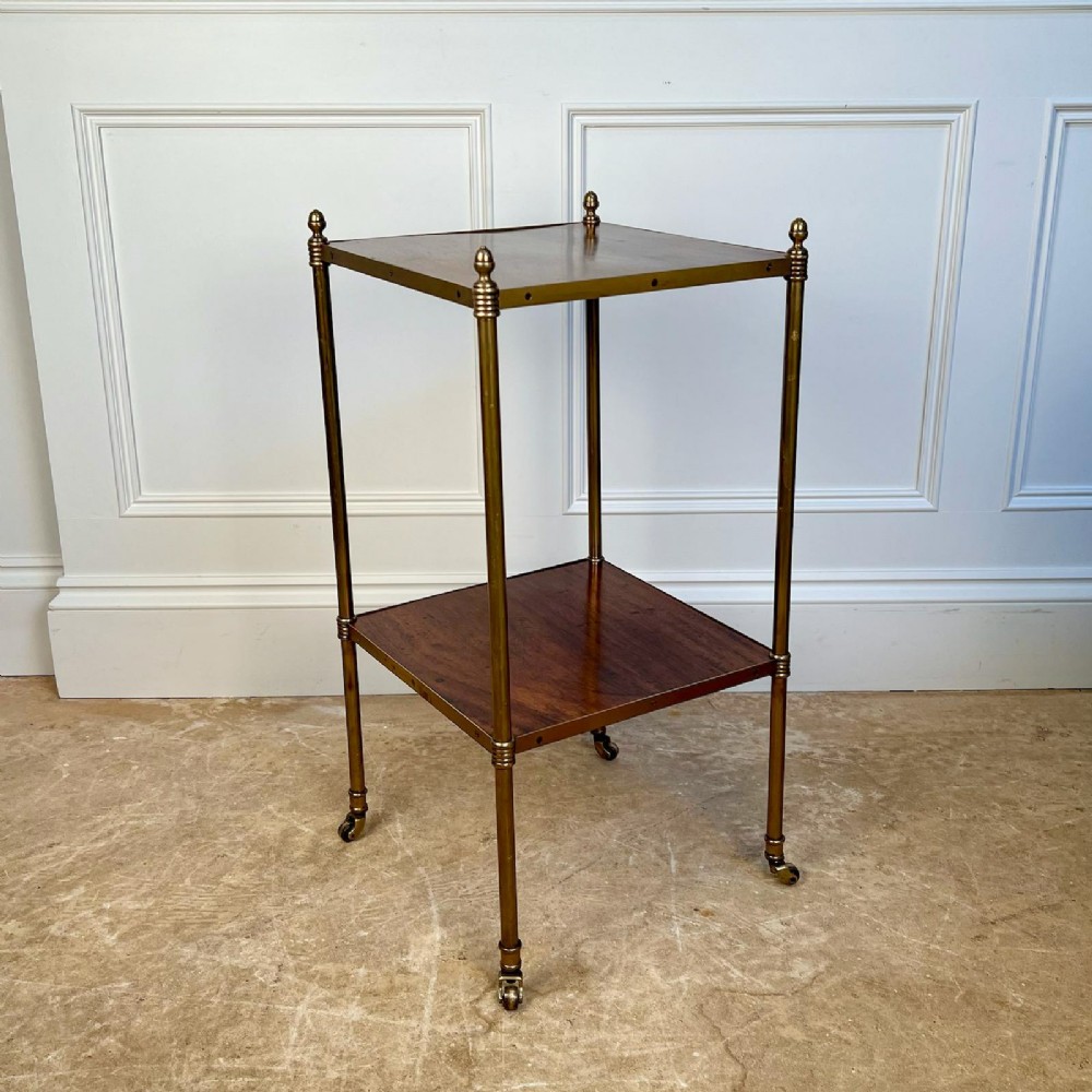Stylish 1920's Mahogany & Brass Etagere