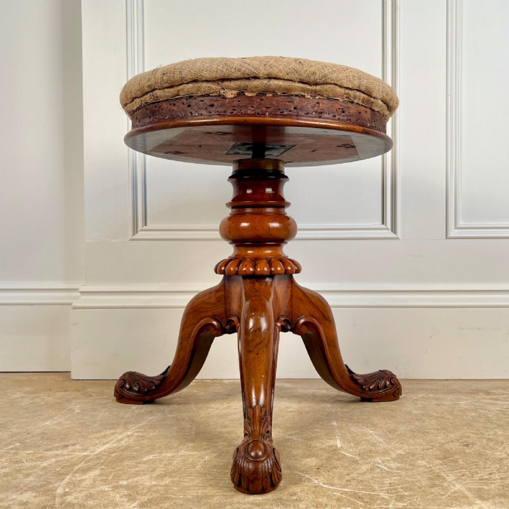 
George IV Gillows Walnut Stool