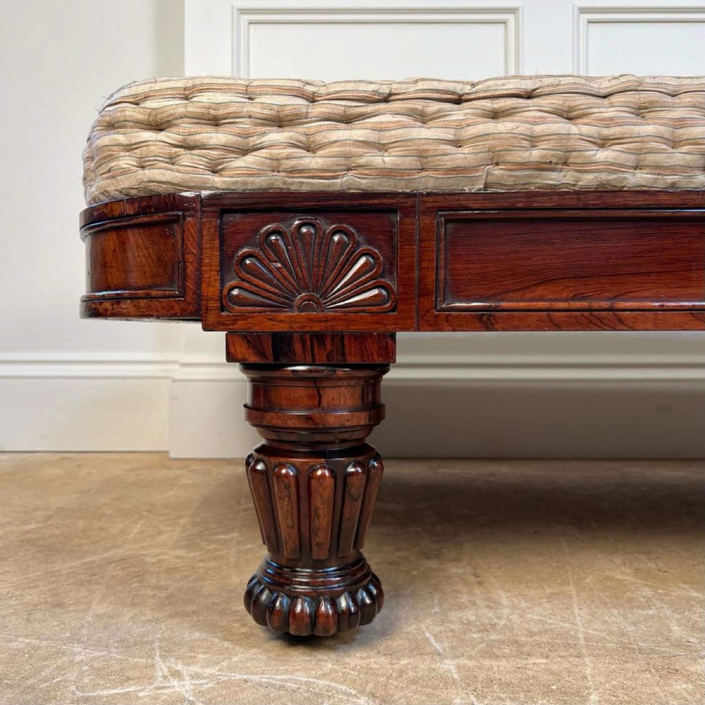 Beautiful George IV Rosewood Daybed Atb. Gillows View IV