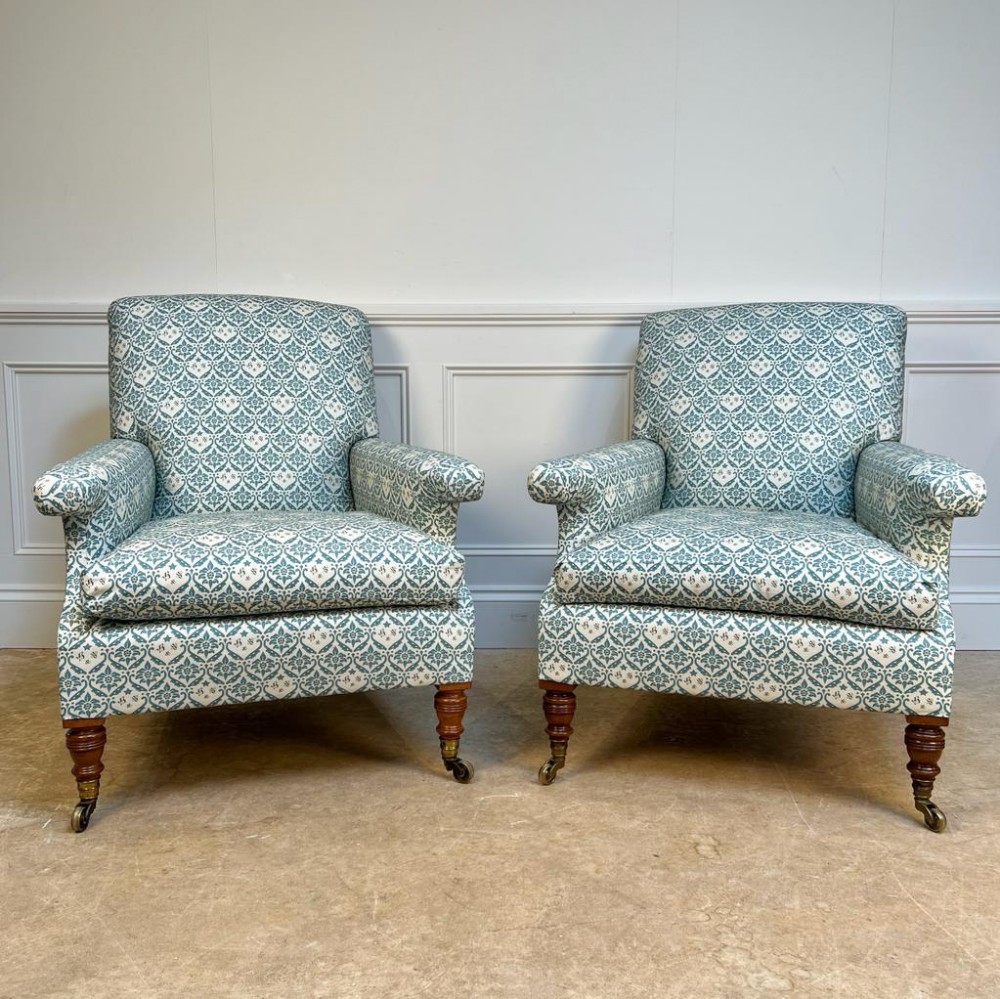 A Pair of Howard & Sons Willoughby Armchairs