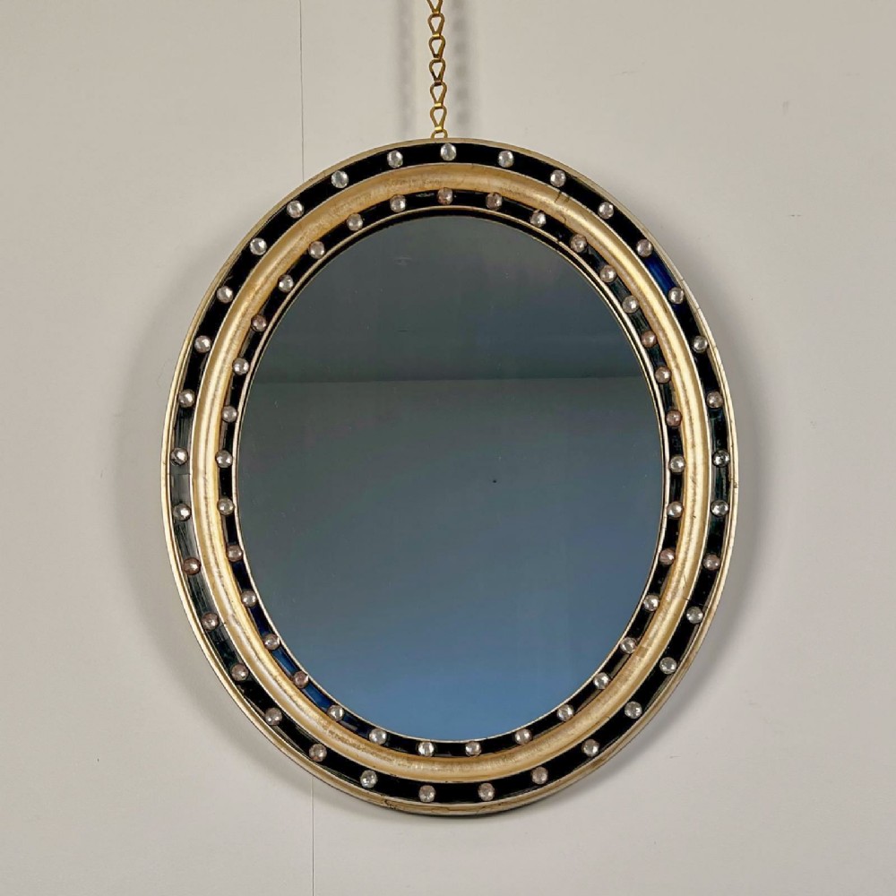 19th Irish Giltwood Oval Mirror