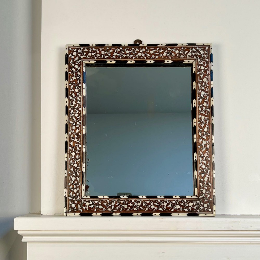 19th C Bone Inlaid Hoshiarpur Mirror