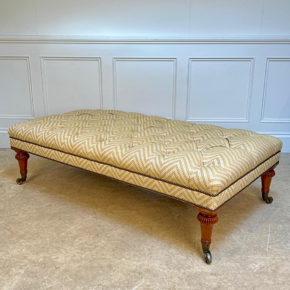 Beautiful 19th C Satinwood Ottoman Stool