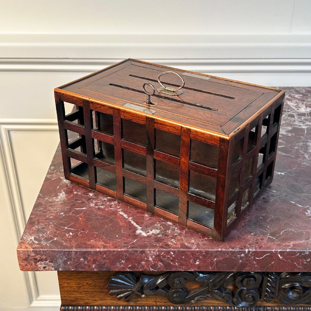 Wonderful Regency Rosewood Correspondence / Letterbox