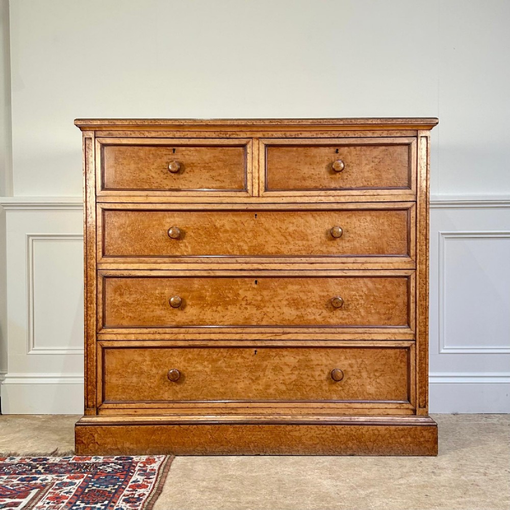 Wonderful Holland & Sons Birdseye Maple Chest of Drawers