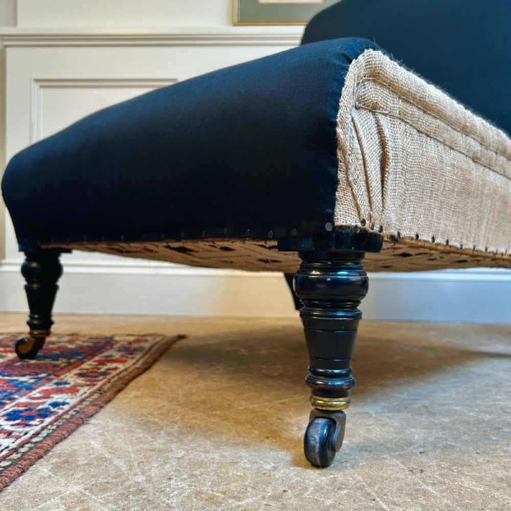 A Pair of Oversized 19th C Country House Slipper Chairs View V