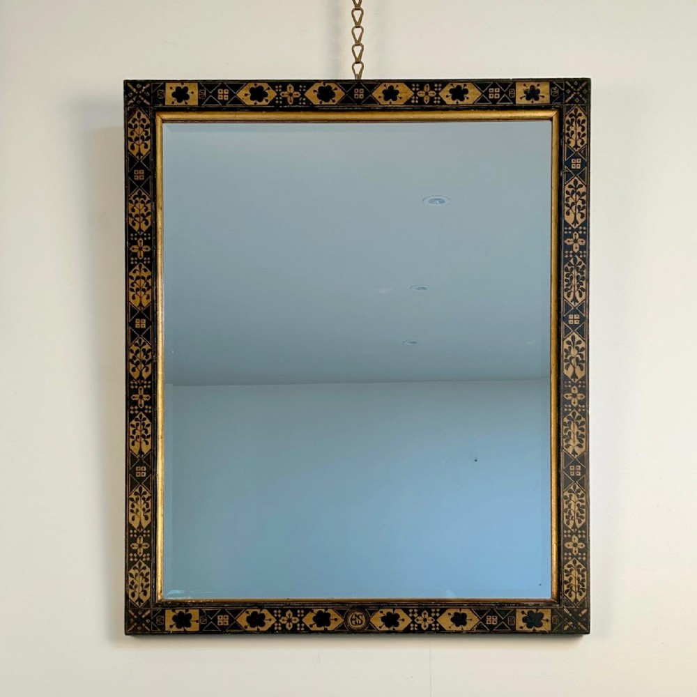 19th C Italian Wall Mirror in Original Paint