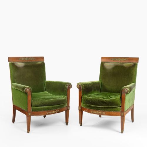 A Large Pair of 19th Century French Armchairs